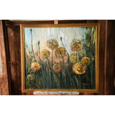 Dandelions, original oil painting on canvas 60 * 80cm, Wildflowers, interior painting